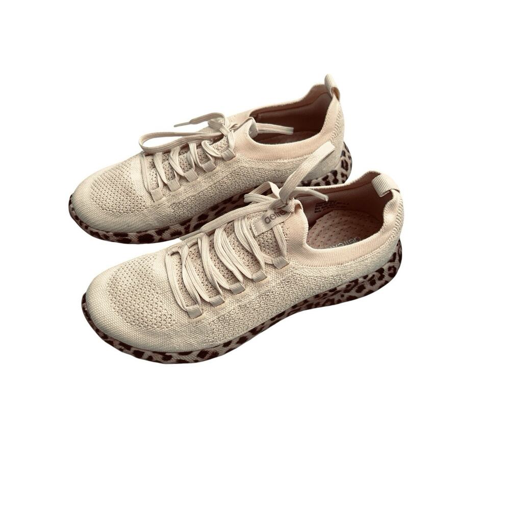 Aetrex Women’s Carly Athletic Mesh Arch Support Beige/Leopard Sneakers Sz. 9-9.5 - Picture 6 of 12